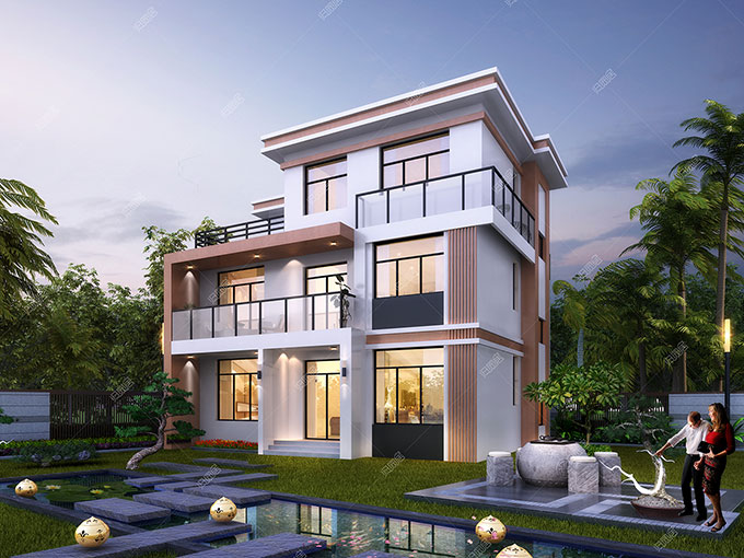 J308新農(nóng)村自建別墅設(shè)計(jì)圖現(xiàn)代風(fēng)格