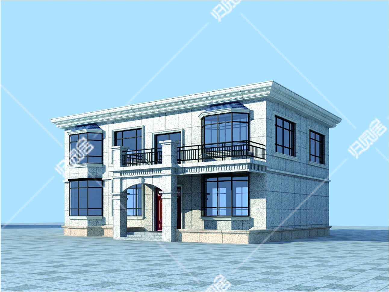 J238農(nóng)村現(xiàn)代自建二層小別墅設(shè)計(jì)圖紙全套