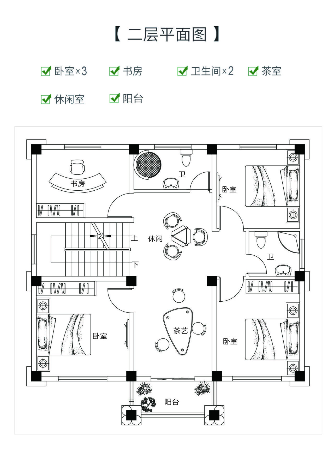 農(nóng)村120方三層自建房子